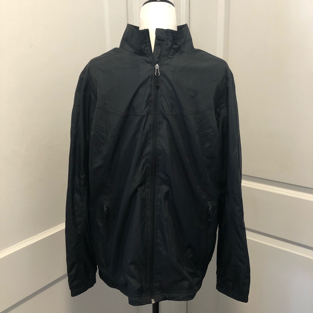 L l bean rain windbreaker coat size xl
